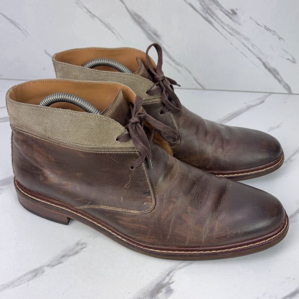 Mens Cole Haan C24533 FG 16 Suede Welt Chukka Brown Leather Ankle Boots 11 M